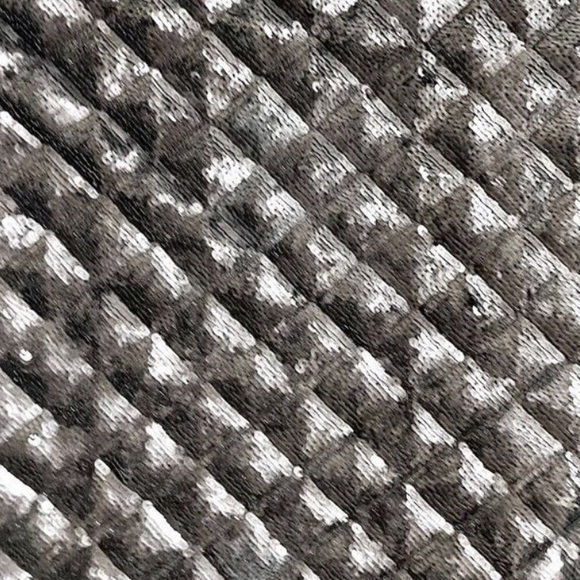 NWOT ABS ALLEN SCHWARTZ Black “Quilted” Sequin Midi Slit Slip Cocktail Dress M - Picture 6 of 8